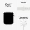 Apple Watch Series 8 GPS + Cellular 45mm Silver  Case with White Sport Band