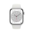 Apple Watch Series 8 GPS 45mm Silver  Case with White Sport Band
