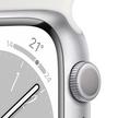Apple Watch Series 8 GPS 45mm Silver  Case with White Sport Band