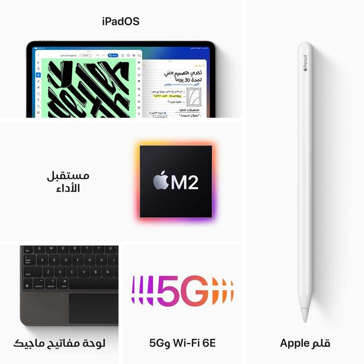 Apple iPad Pro 2022, Wi-Fi + Cellular, 11 inch, 256GB,  Space Grey