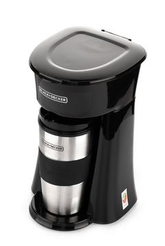 coffee maker with travel mug dct10 b5 black silver