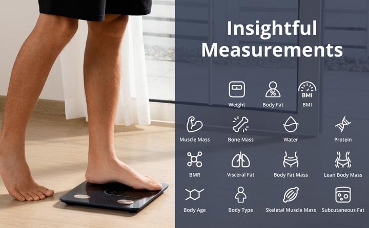 Eufy SmartScale P2, Digital Scale with Wi-Fi, Bluetooth, 15 Measurements, Black