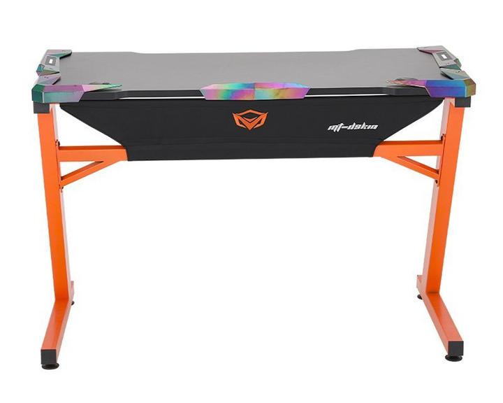 Meetion Z-Shaped PC Gaming Table Black/Orange