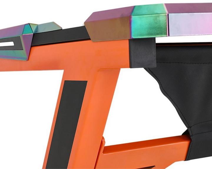 Meetion Z-Shaped PC Gaming Table Black/Orange