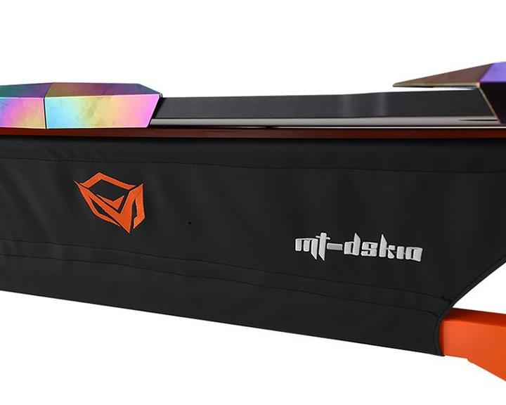 Meetion Z-Shaped PC Gaming Table Black/Orange