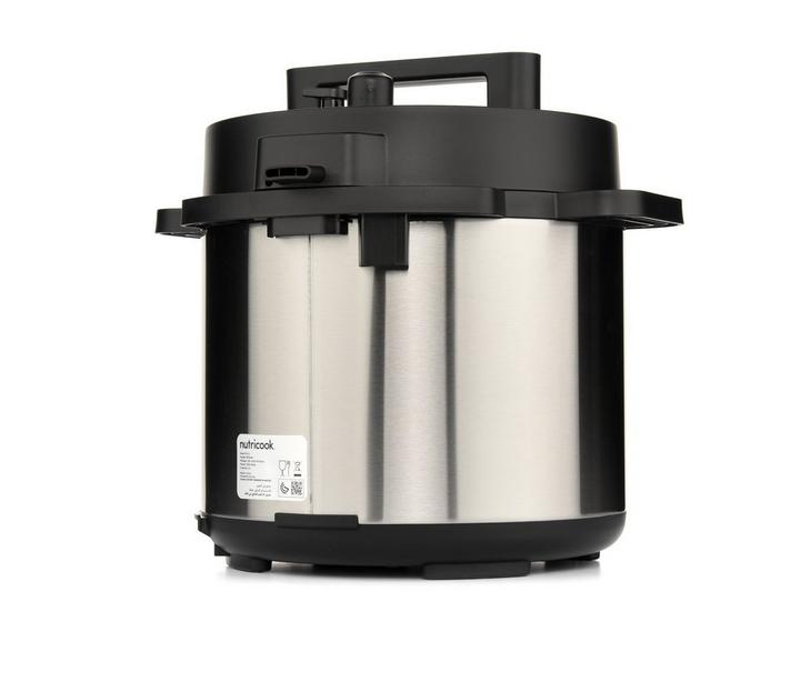 NutriCook Smart Pot Pressure Cooker, 6Ltr, 1000W, Silver