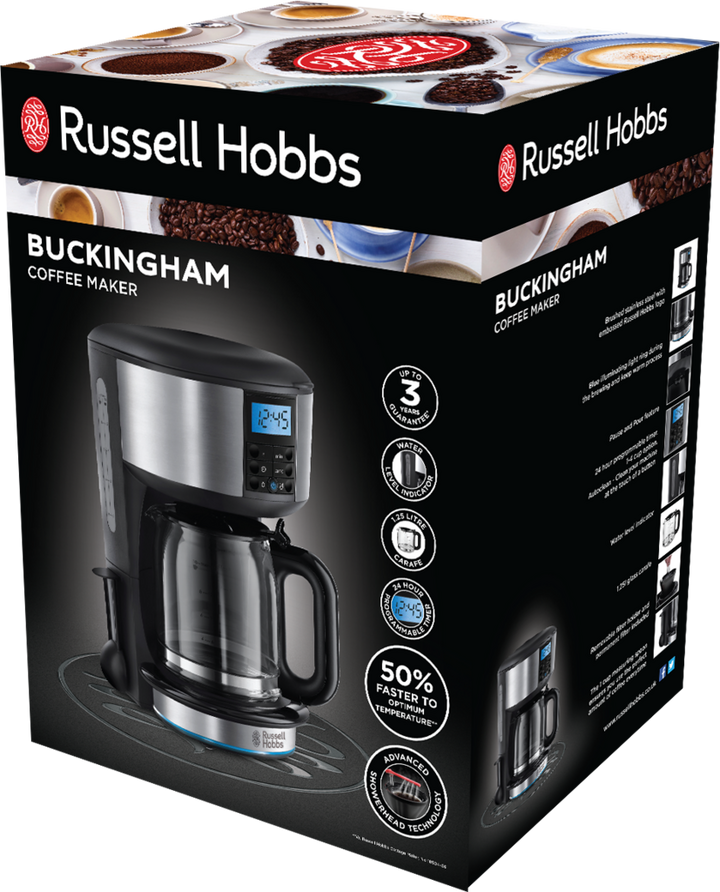 Russell Hobbs Buckingham Coffeemaker, 1.25L, 1000W - eXtra Bahrain