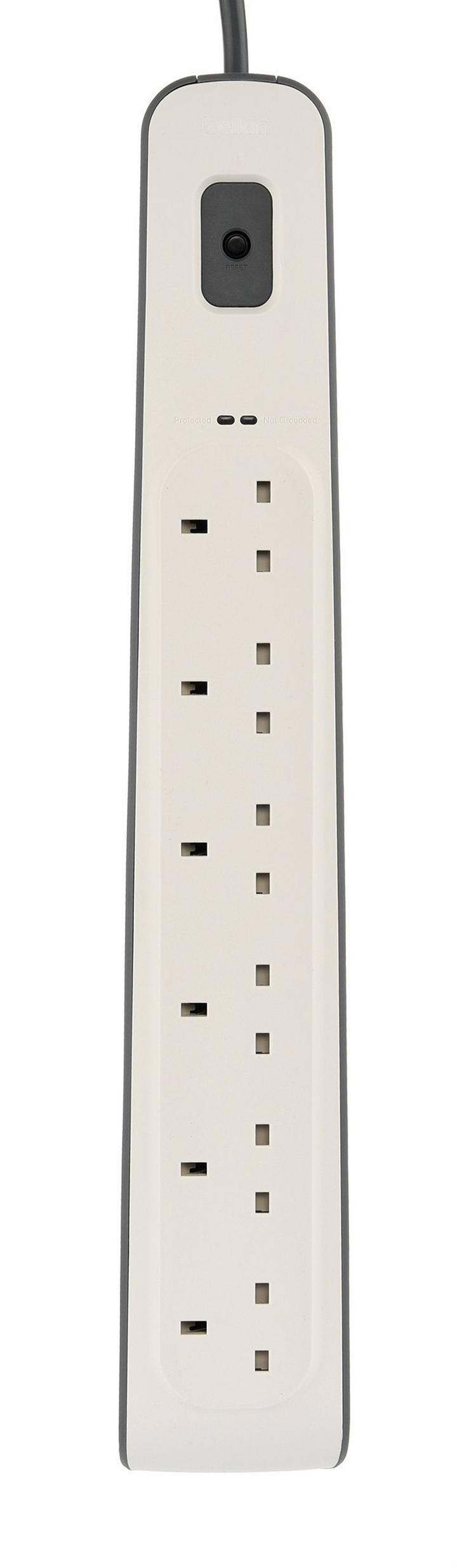 Belkin, 6 Way Surge Protection Power Strip, 2M Long Cord