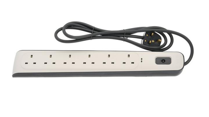 Belkin, 6 Way Surge Protection Power Strip, 2M Long Cord