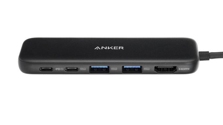 Anker 5in1 USB-C Hub, 100 Watts, Powerful Charging, Black