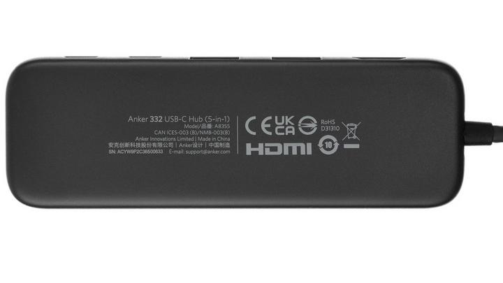 Anker 5in1 USB-C Hub, 100 Watts, Powerful Charging, Black