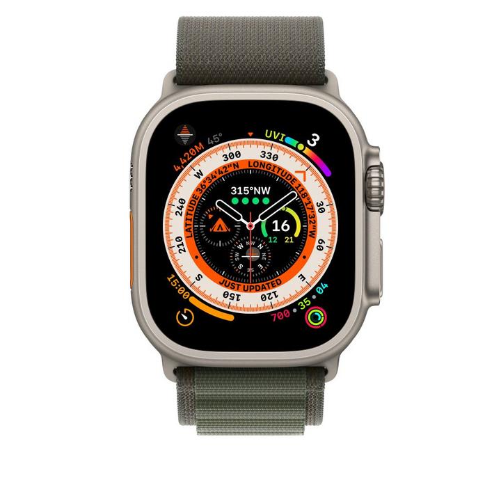 Apple Ultra Watch Alpine Loop Band Medium, 49Mm, Green - Extra Saudi