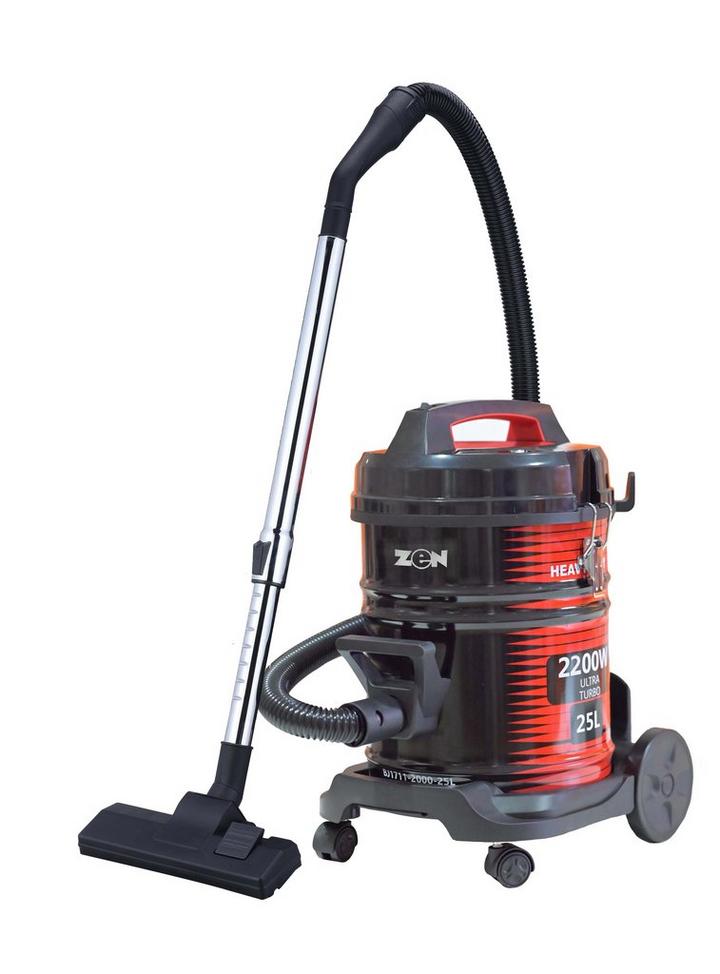 Zen ULTRA TURBO 25.0L Drum Vacuum, 2200W Black/Red