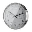 ClassPro, Stainless Steel Frame Wall Clock 30cm with Thermometer & Hygrometer