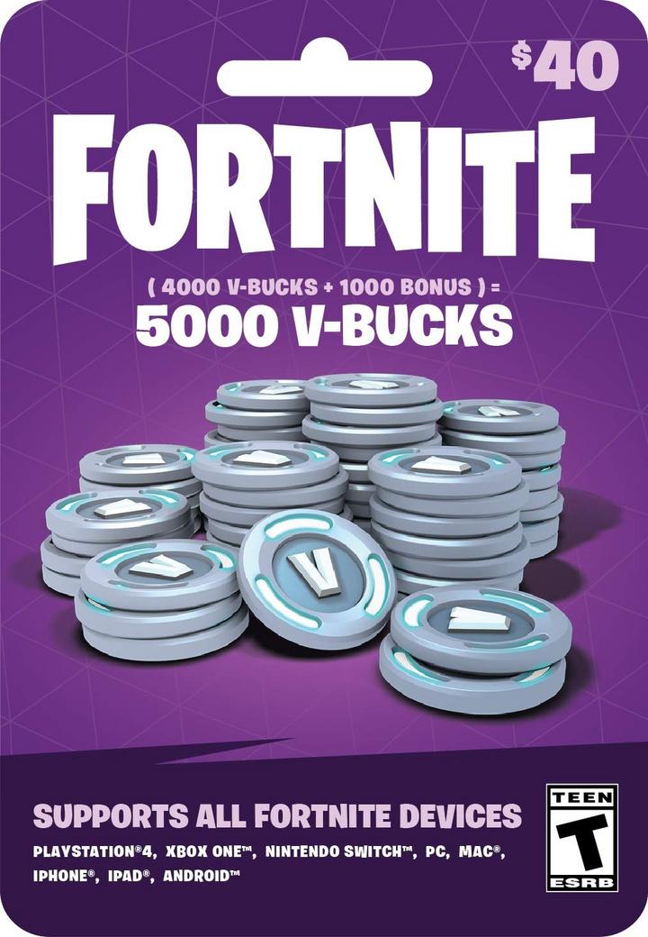 Fortnite Card 40$-US Account (PS4-X-One-Nintendo Switch), Digital Code, Delivery By Email