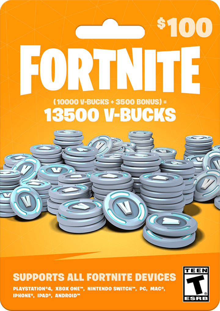 Nintendo Switch Nintendo Eshop Card V Bucks Fortnite Card 100$-US