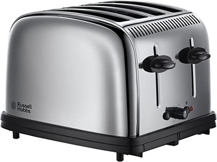 Russell Hobbs Classic Stainless Steel 4 Slice Bread Toaster