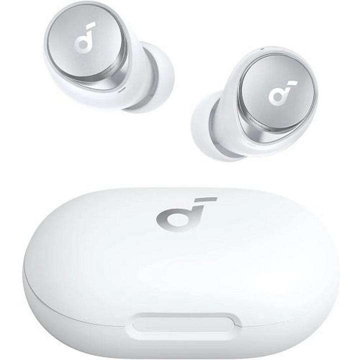 Soundcore Space A40 TWS Earbuds, Wireless Charging, White
