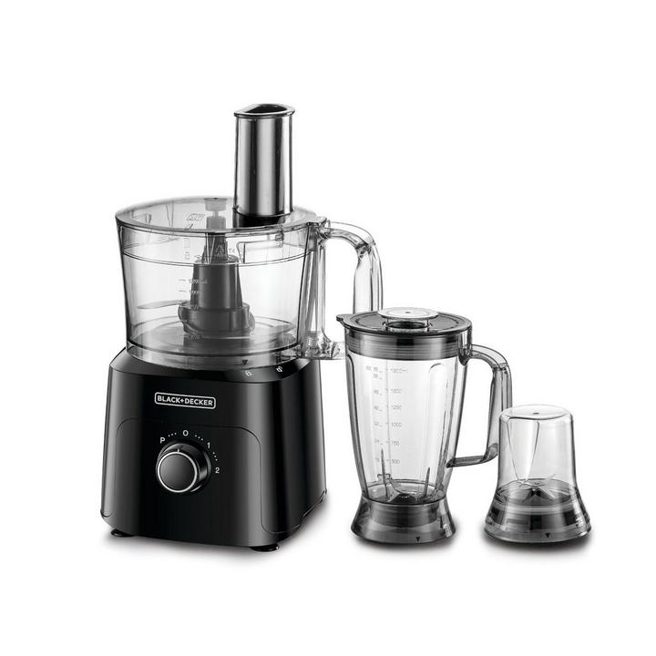 Black+Decker 5 In 1 2L 750W Food Processor Black