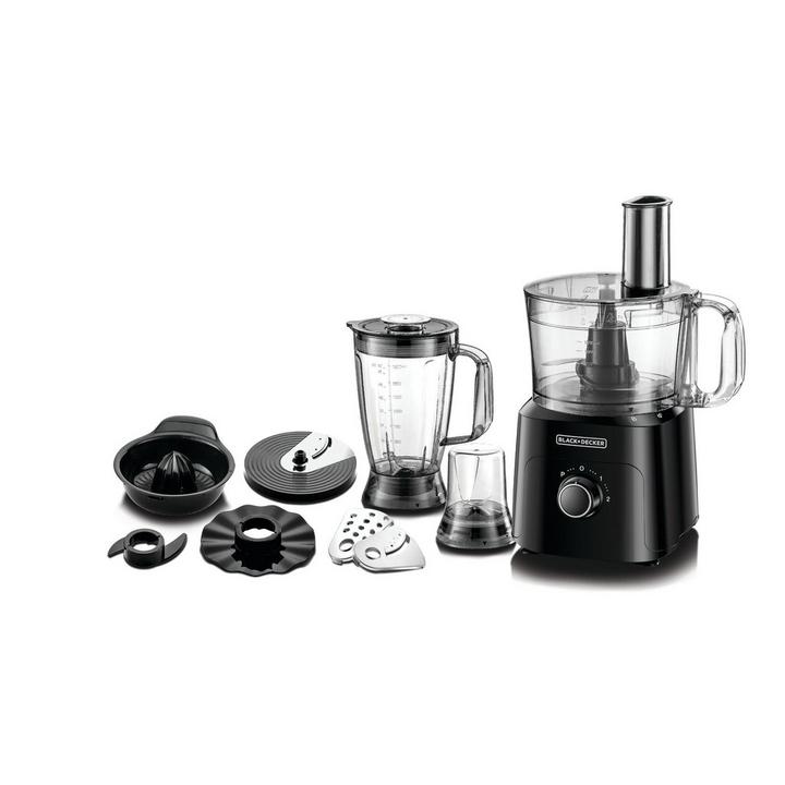 Black+Decker 5 In 1 2L 750W Food Processor Black