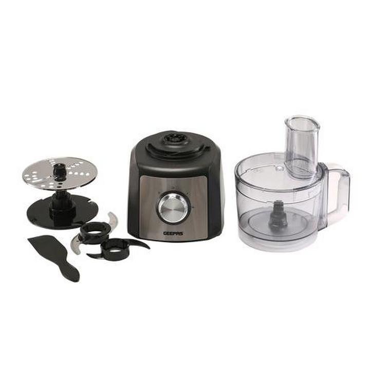 Geepas 1200W Compact Food Processor and Blender, Stainless Steel