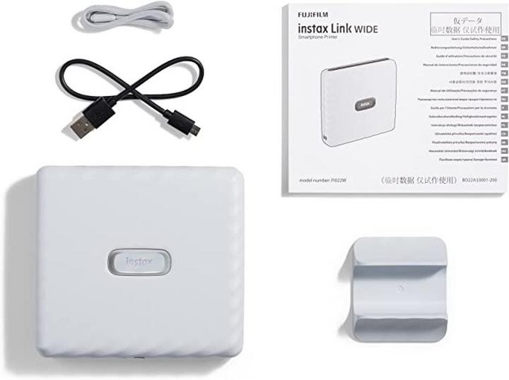 FUJIFILM INSTAX Link Wide Smartphone Printer, White