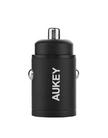 AUKEY Power Delivery Nano Car Charger 30W, 2 Port, Black