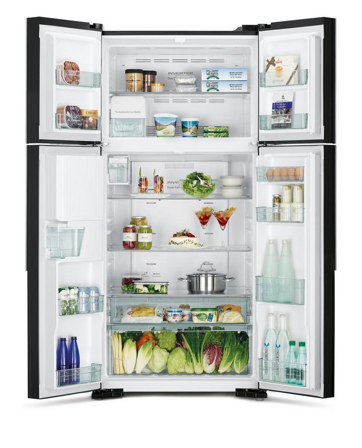 Hitachi SBS 4Door French Refrigerator 14Cu.ft, Freezer 5.1Cu.ft