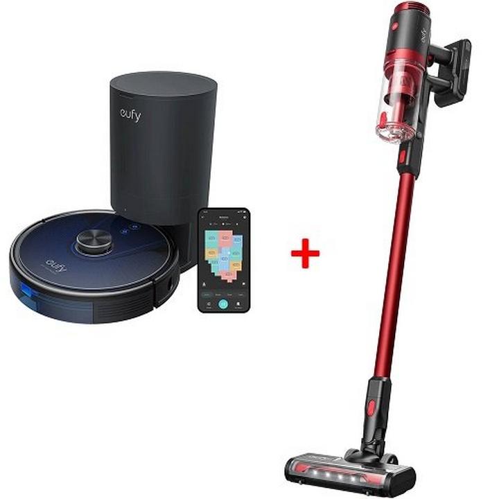 Eufy Robovac L35 Hybrid + Eufy Homevac S11 Lite, Red
