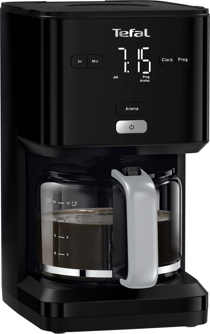 Tefal Smart'N Light Drip Coffee Maker, 1000W, Black