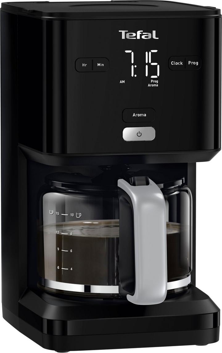 Tefal Smart'N Light Drip Coffee Maker, 1000W, Black
