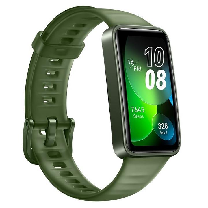 Huawei Band 8 Smart Watch, Ultra-Thin Design, Silicone Strap Green
