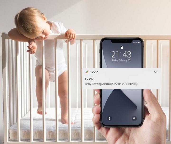Ezviz BM1 Battery-Powered Baby Monitor Camera, Blue