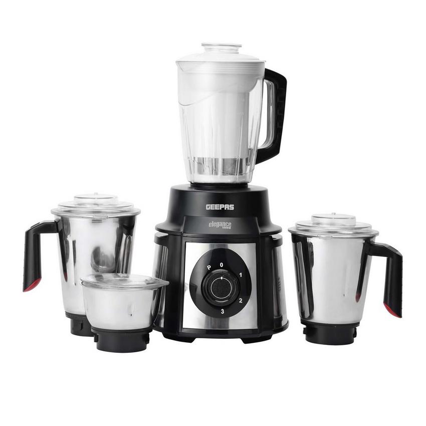 Geepas 1000W 5in1 Mixer Grinder 3 Speeds Black Silver eXtra Bahrain