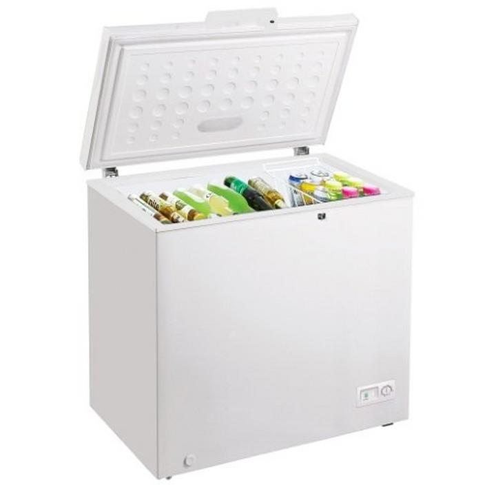 Aftron 195L Chest Freezer, Defrost, Lock & Key, White