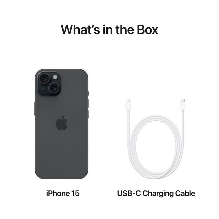 Apple iPhone 15, 5G, 6.1 inch, 256GB, Black