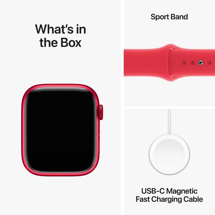 Apple Watch Series 9 GPS + Cellular 45mm Aluminium Case with (PRODUCT)RED Sport Band - M/L