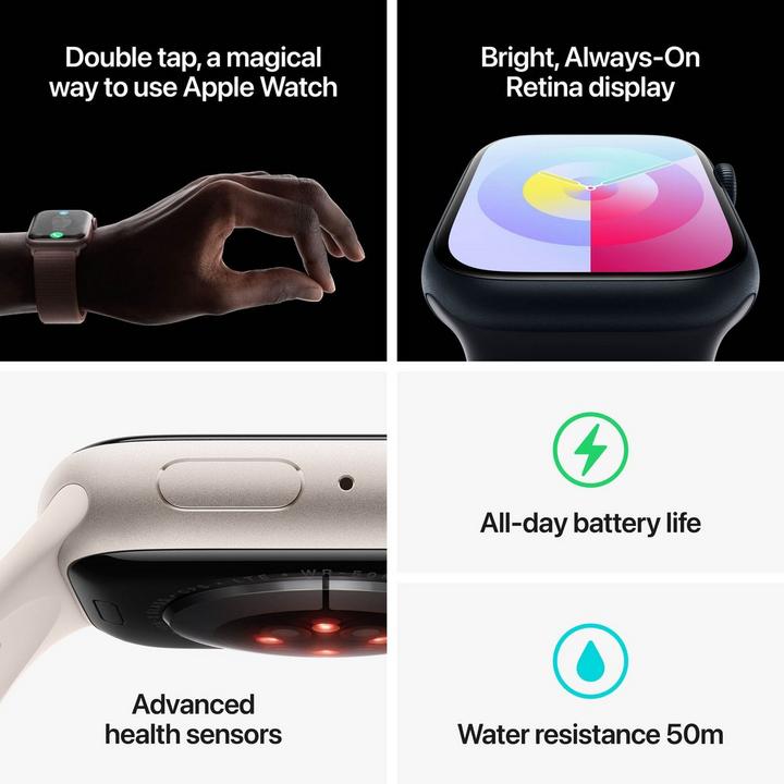 Apple Watch Series 9 GPS + Cellular 45mm Aluminium Case with (PRODUCT)RED Sport Band - M/L