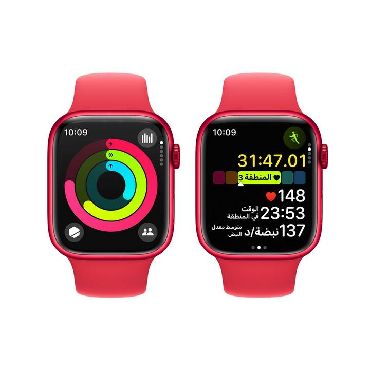 Apple Watch Series 9 GPS + Cellular 45mm Aluminium Case with (PRODUCT)RED Sport Band - M/L