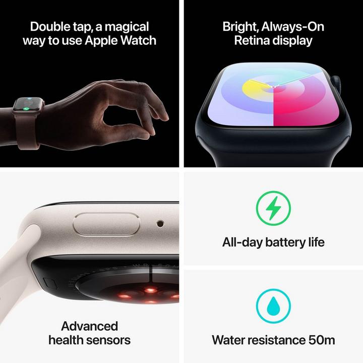 Apple Watch Series 9 GPS 41mm Aluminium Case with (PRODUCT)RED Sport Band - M/L