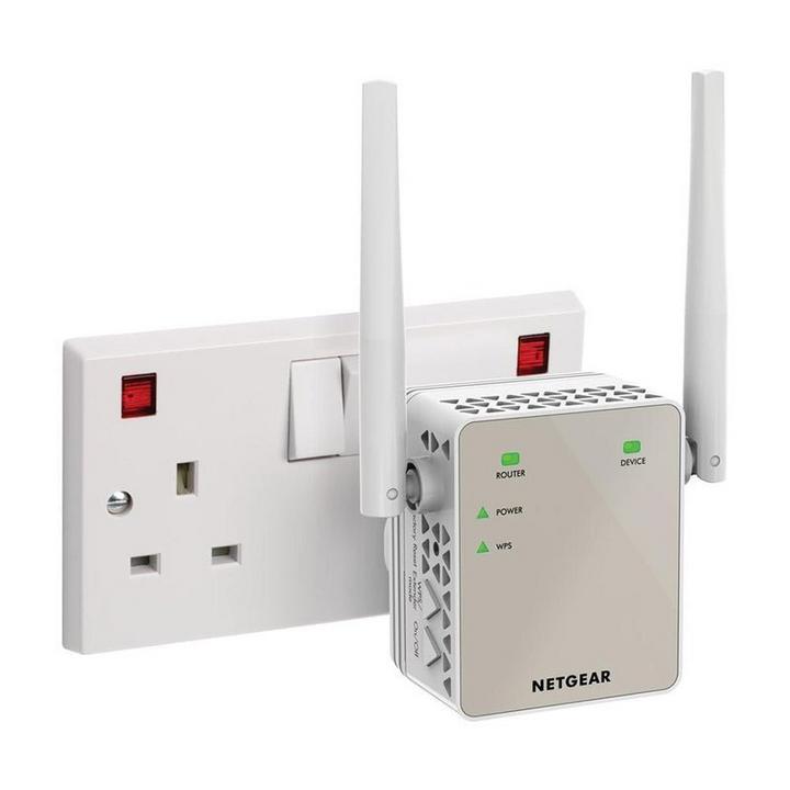 Netgear, WiFi Range Extender, Dual-Band, 25 Users, Silver