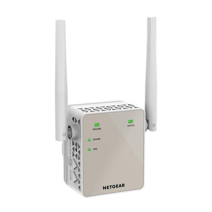 Netgear, WiFi Range Extender, Dual-Band, 25 Users, Silver