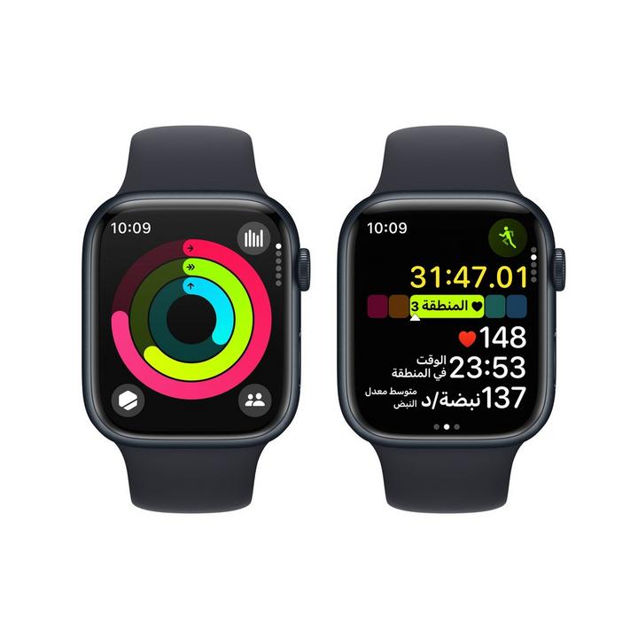 Apple Watch Series 9 GPS 45mm Midnight Aluminium Case with Midnight Sport Band - M/L