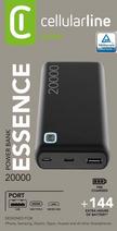 Cellularline, Power Bank, 20000mAh, Black