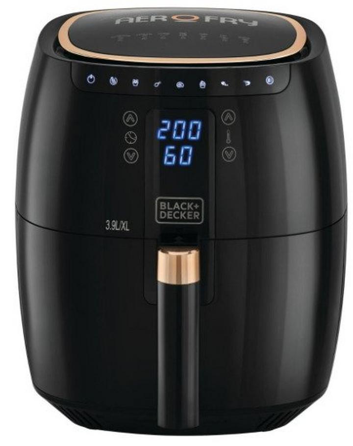 Black+Decker, 5.5L, 1.4KG, 7-in-1 Digital Air Fryer, 1500W, Black