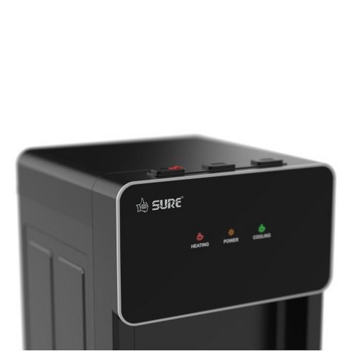 SURE 3 Taps Bottom Load Water Dispenser, Black