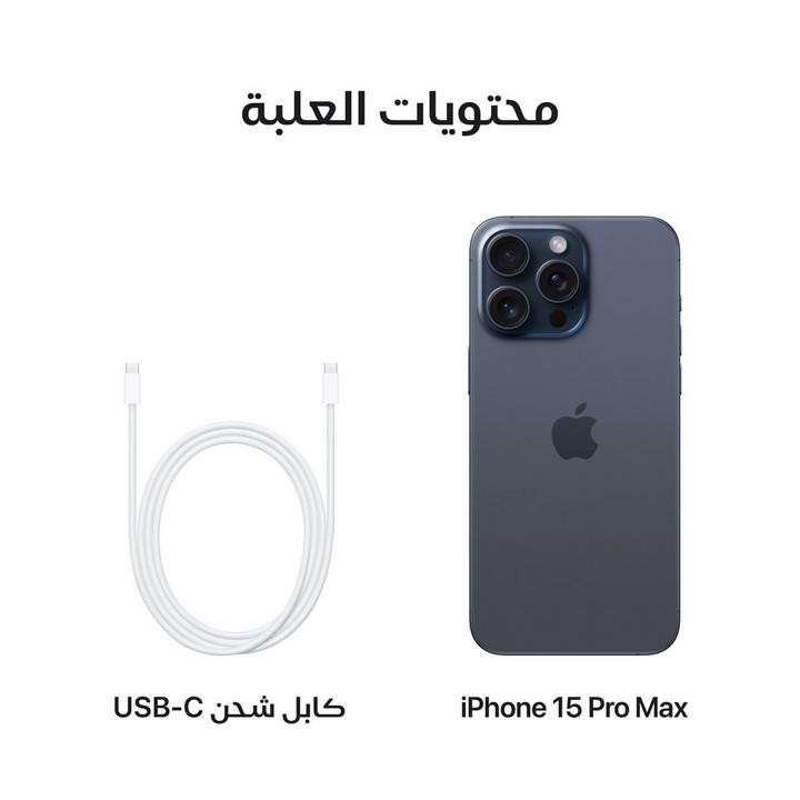 Apple iPhone 15 Pro, iOS, 6.1, 5G, SIM Free, 128GB, Blue Titanium