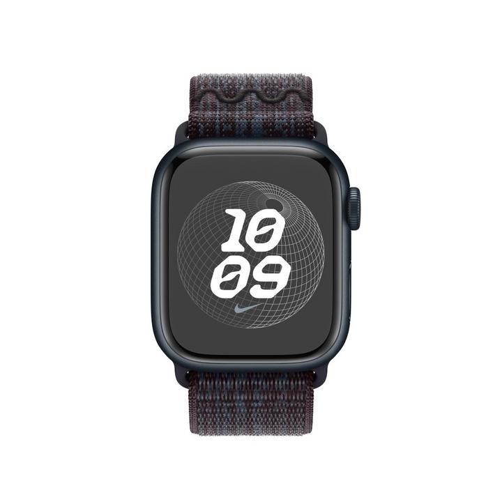 Apple Watch Nike Sport Band, 45MM, Black/Blue