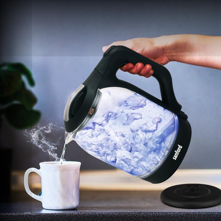 Sanford Electric Glass Kettle, 1.8L, 1600W, Black