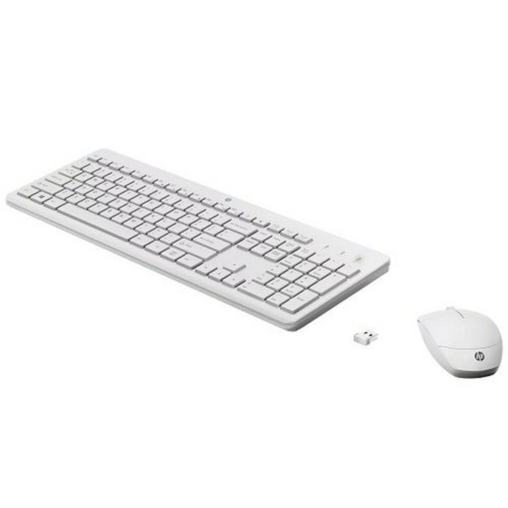 HP 230 Wireless Keyboard and Mouse Combo, White